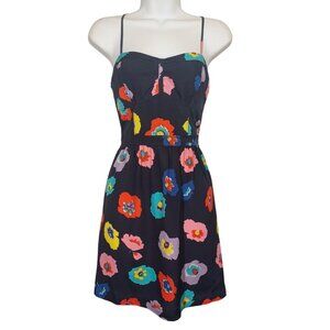 AEO AMERICAN EAGLE OUTFITTER Floral Dress Colorful Print Spaghetti Strap Mini 6